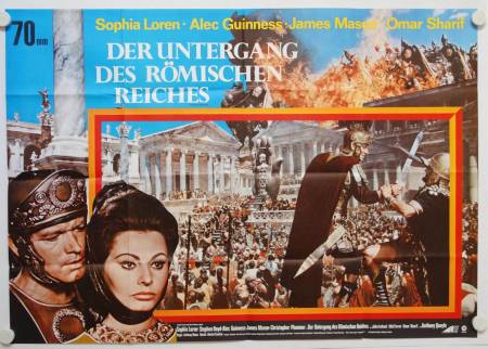 The Fall of the Roman Empire re-release german double-panel movie poster